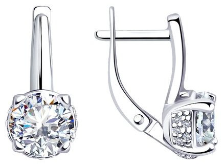 Серьги SOKOLOV 94023356 вес 3.65 г серебро, фианит купить,NaN