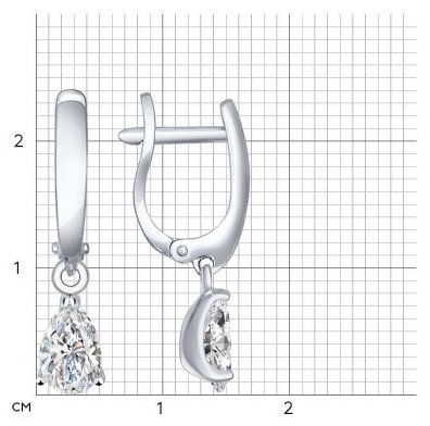 Серьги SOKOLOV 94021997 вес 2.72 г серебро, фианит купить,NaN