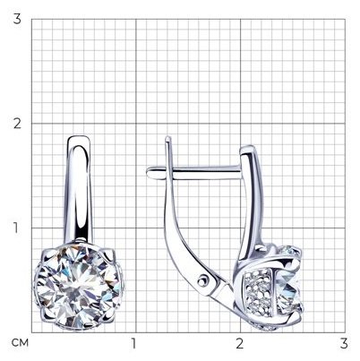 Серьги SOKOLOV 94023356 вес 3.65 г серебро, фианит купить,NaN