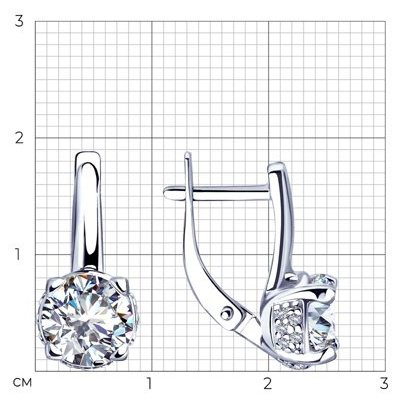 Серьги SOKOLOV 94023356 вес 3.65 г серебро, фианит купить,NaN