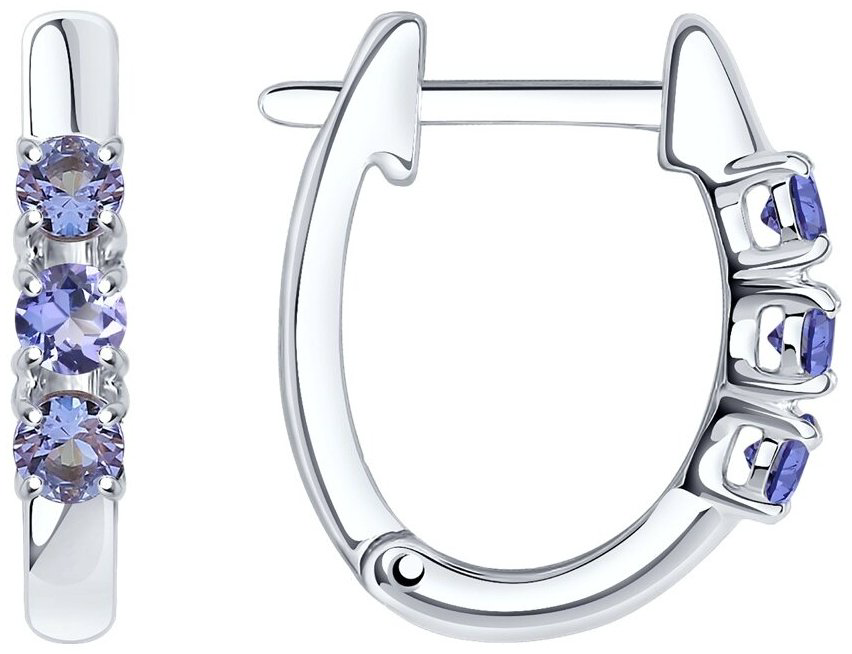 Серьги SOKOLOV 92025272 вес 2.98 г серебро, танзанит купить,NaN