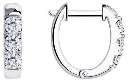 Серьги SOKOLOV 94025671 вес 2.9 г серебро, фианит купить,NaN