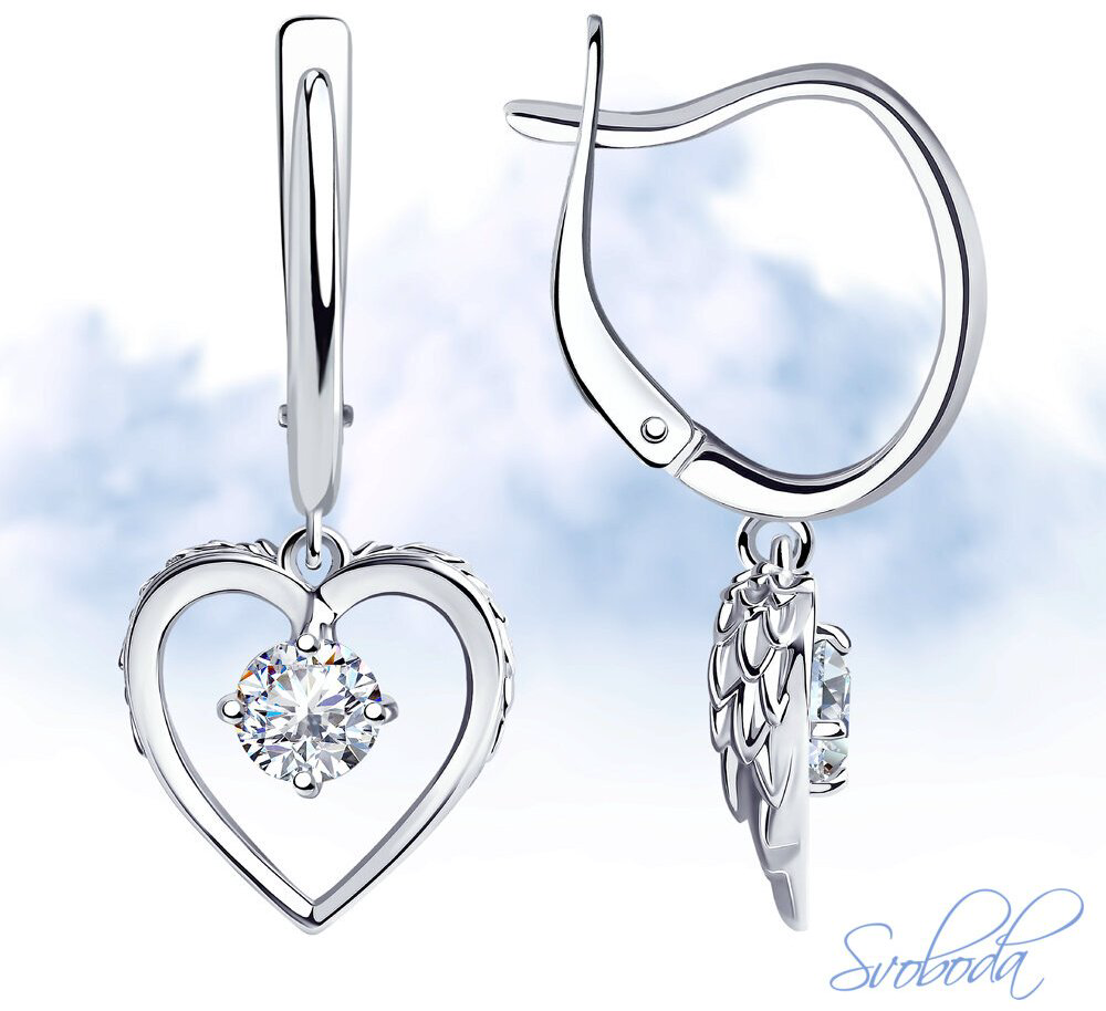 Серьги SOKOLOV 94024439 вес 4.39 г серебро, фианит купить,NaN