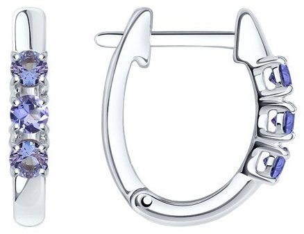 Серьги SOKOLOV 92025272 вес 2.98 г серебро, танзанит купить,NaN