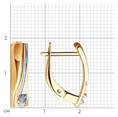 Серьги SOKOLOV 87020052 вес 2.74 г серебро, бриллиант купить,NaN