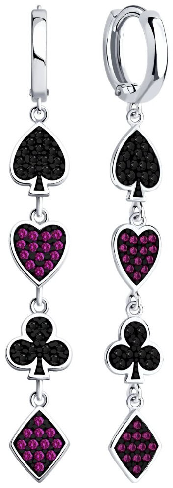 Серьги SOKOLOV 94026470 вес 5.91 г серебро, фианит купить,NaN