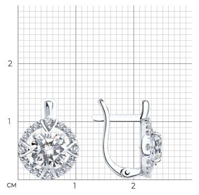 Серьги SOKOLOV 94022001 вес 2.63 г серебро, фианит купить,NaN