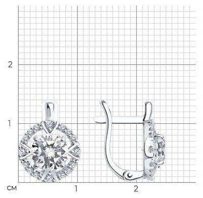 Серьги SOKOLOV 94022001 вес 2.63 г серебро, фианит купить,NaN