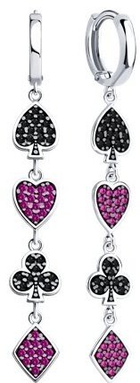 Серьги SOKOLOV 94026470 вес 5.98 г серебро, фианит купить,NaN