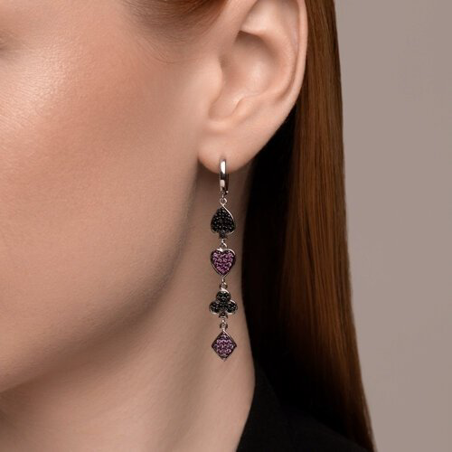 Серьги SOKOLOV 94026470 вес 5.98 г серебро, фианит купить,NaN