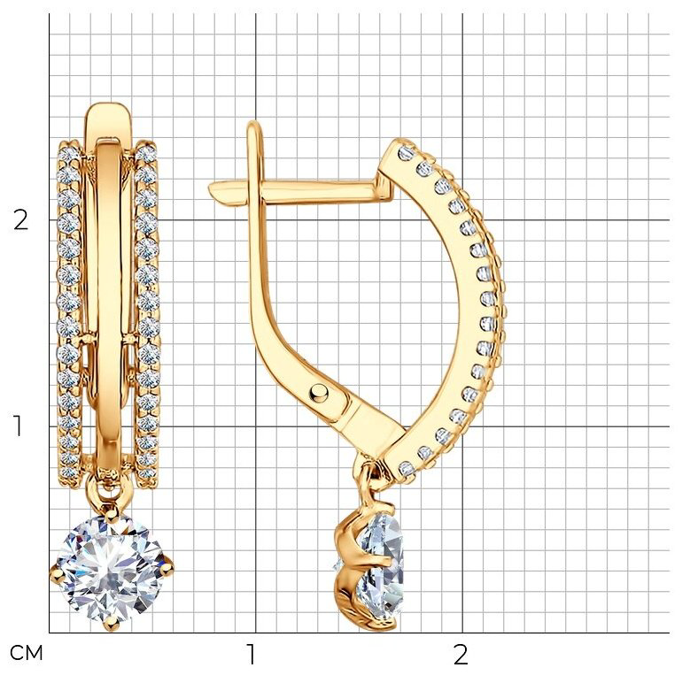 Серьги SOKOLOV 93022231 вес 2.98 г серебро, фианит купить,NaN