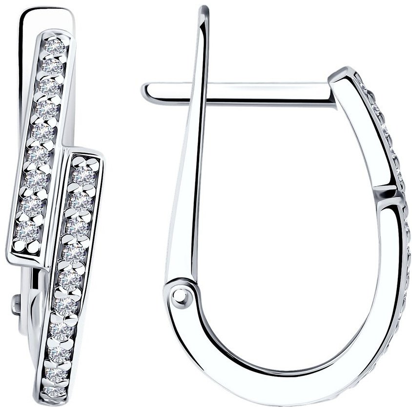 Серьги SOKOLOV 94025696 вес 2.34 г серебро, фианит купить,NaN