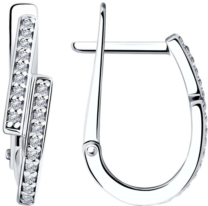 Серьги SOKOLOV 94025696 вес 2.34 г серебро, фианит купить,NaN