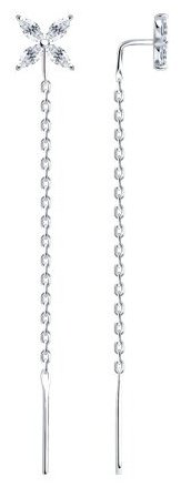 Серьги SOKOLOV 94025995 вес 1.02 г серебро, фианит купить,NaN