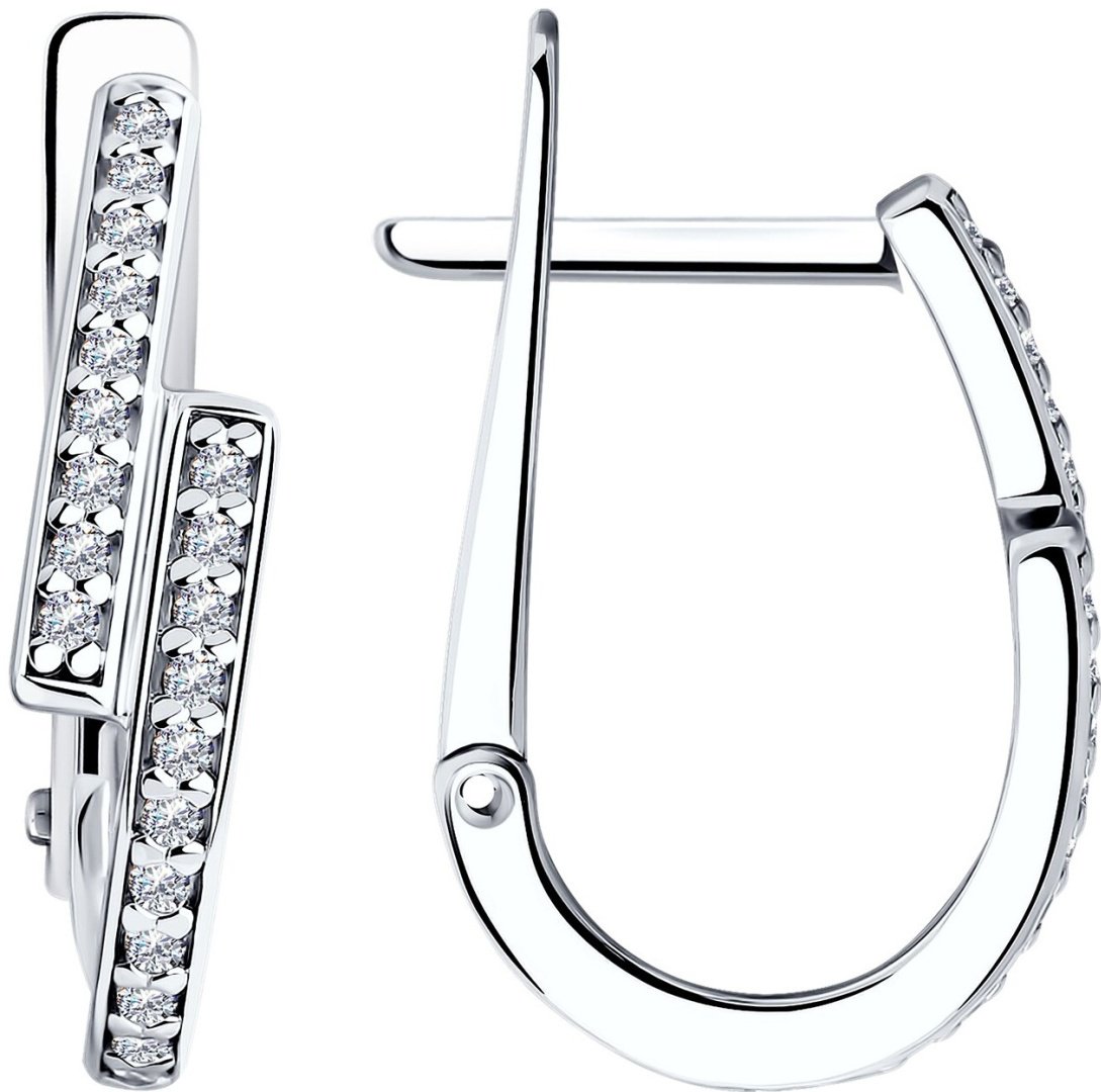 Серьги SOKOLOV 94025696 вес 2.6 г серебро, фианит купить,NaN