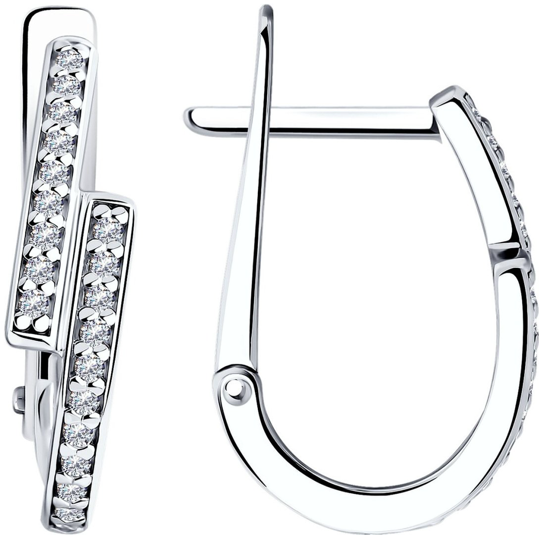 Серьги SOKOLOV 94025696 вес 2.6 г серебро, фианит купить,NaN