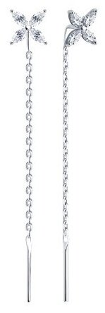Серьги SOKOLOV 94025995 вес 1.02 г серебро, фианит купить,NaN