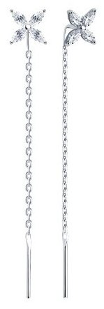 Серьги SOKOLOV 94025995 вес 1.02 г серебро, фианит купить,NaN