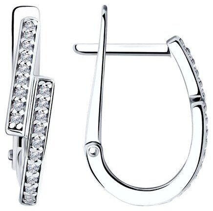 Серьги SOKOLOV 94025696 вес 2.65 г серебро, фианит купить,NaN