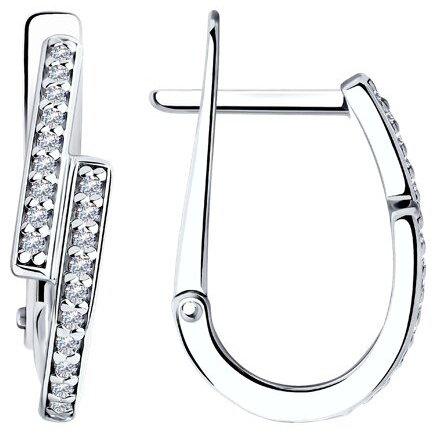 Серьги SOKOLOV 94025696 вес 2.65 г серебро, фианит купить,NaN