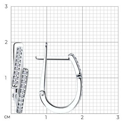 Серьги SOKOLOV 94025696 вес 2.65 г серебро, фианит купить,NaN