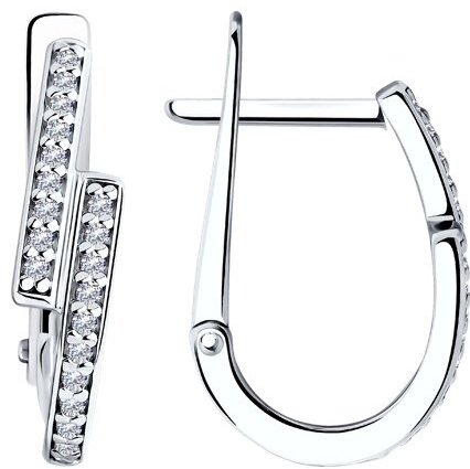Серьги SOKOLOV 94025696 вес 2.75 г серебро, фианит купить,NaN