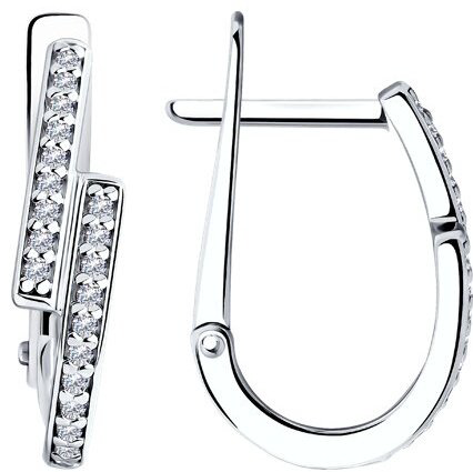 Серьги SOKOLOV 94025696 вес 2.75 г серебро, фианит купить,NaN