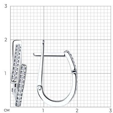 Серьги SOKOLOV 94025696 вес 2.75 г серебро, фианит купить,NaN