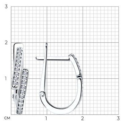 Серьги SOKOLOV 94025696 вес 2.75 г серебро, фианит купить,NaN