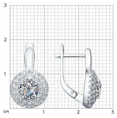 Серьги SOKOLOV 94021434 вес 3.93 г серебро, фианит купить,NaN