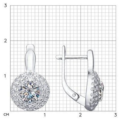 Серьги SOKOLOV 94021434 вес 3.93 г серебро, фианит купить,NaN