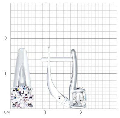 Серьги SOKOLOV 94023417 вес 2.56 г серебро, фианит купить,NaN
