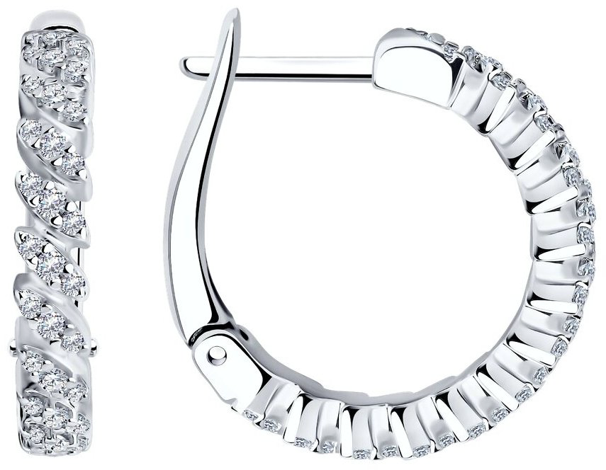 Серьги SOKOLOV 94025712 вес 4.92 г серебро, фианит купить,NaN