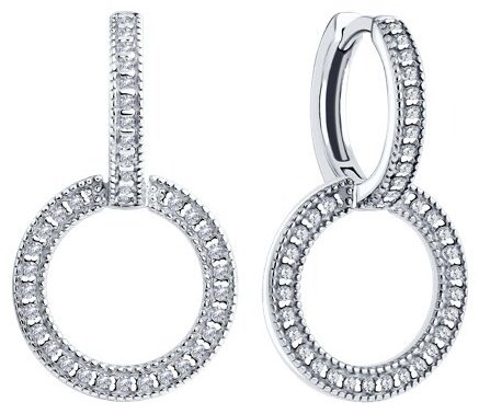 Серьги SOKOLOV 94025996 вес 4.72 г серебро, фианит купить,NaN