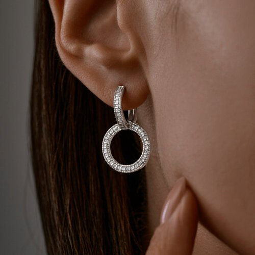 Серьги SOKOLOV 94025996 вес 4.72 г серебро, фианит купить,NaN