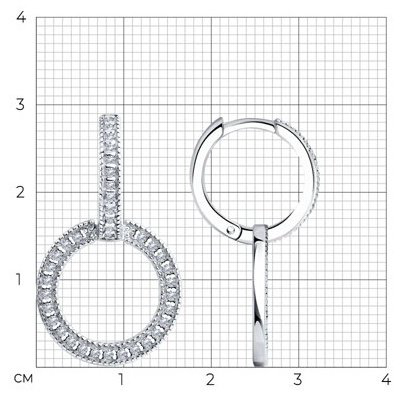 Серьги SOKOLOV 94025996 вес 4.72 г серебро, фианит купить,NaN