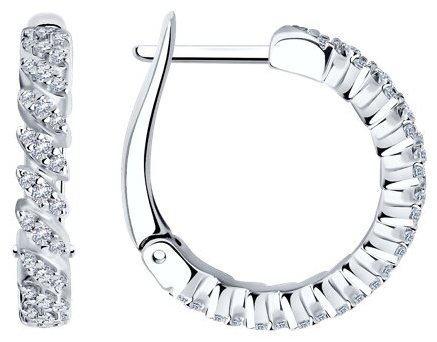 Серьги SOKOLOV 94025712 вес 4.97 г серебро, фианит купить,NaN