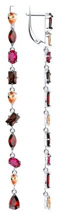 Серьги SOKOLOV 94026488 вес 7.55 г серебро, корунд, фианит купить,NaN