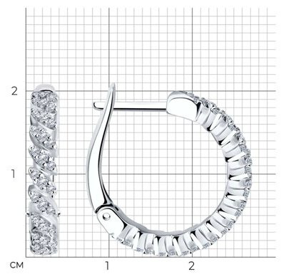 Серьги SOKOLOV 94025712 вес 4.97 г серебро, фианит купить,NaN
