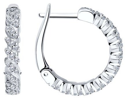 Серьги SOKOLOV 94025712 вес 4.98 серебро, фианит купить,NaN