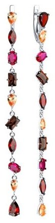 Серьги SOKOLOV 94026488 вес 7.55 г серебро, корунд, фианит купить,NaN