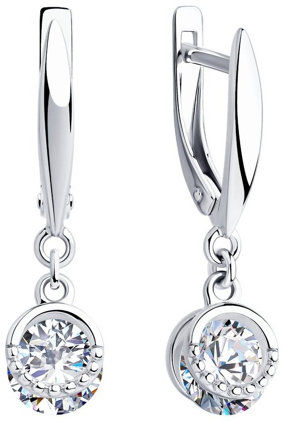 Серьги SOKOLOV 94023430 вес 3.25 г серебро, фианит купить,NaN