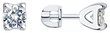 Серьги SOKOLOV 94021473 вес 2.14 г серебро, фианит купить,NaN