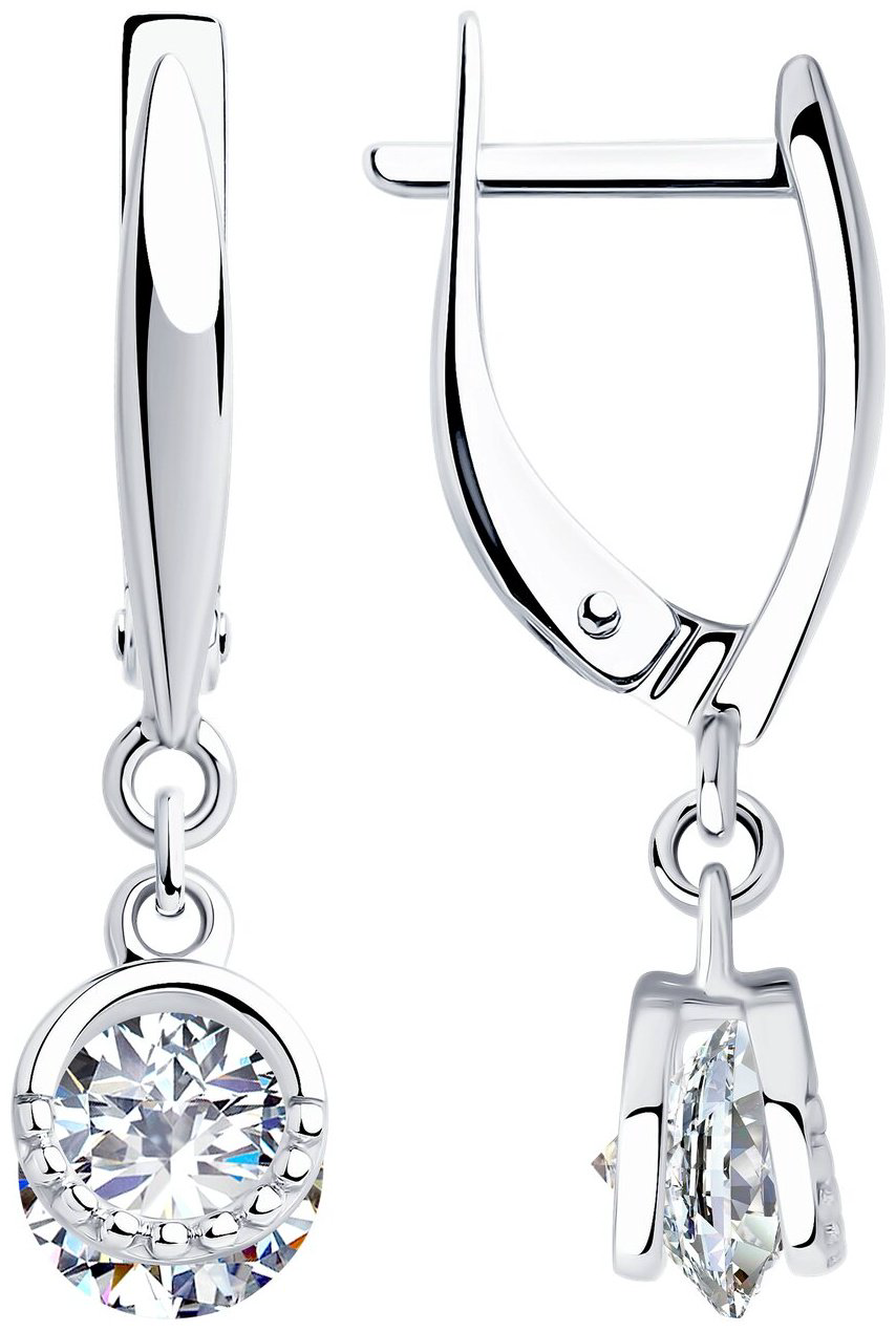 Серьги SOKOLOV 94023430 вес 3.26 г серебро, фианит купить,NaN