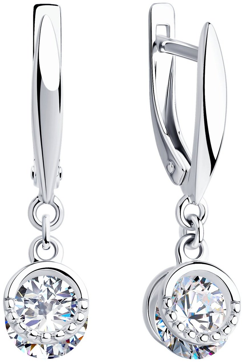 Серьги SOKOLOV 94023430 вес 3.26 г серебро, фианит купить,NaN
