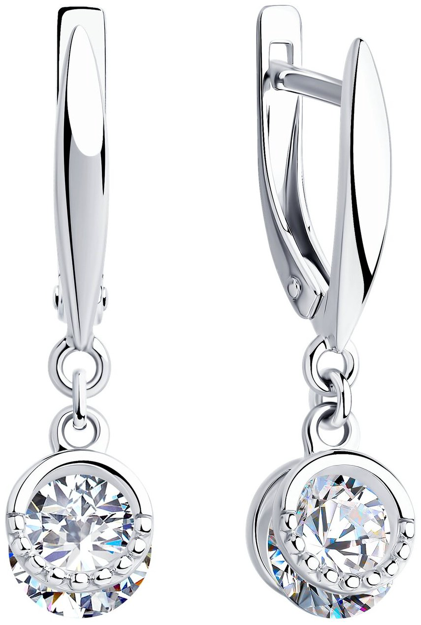 Серьги SOKOLOV 94023430 вес 3.26 г серебро, фианит купить,NaN