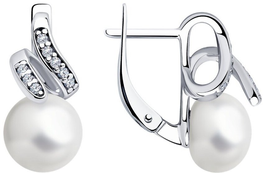 Серьги SOKOLOV 92022641 вес 4.37 г серебро, фианит купить,NaN