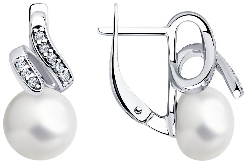 Серьги SOKOLOV 92022641 вес 4.37 г серебро, фианит купить,NaN