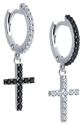 Серьги SOKOLOV 94026500 вес 2.26 г серебро, фианит купить,NaN