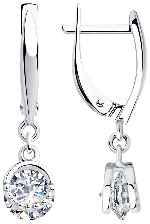 Серьги SOKOLOV 94023430 вес 3.38 г серебро, фианит купить,NaN